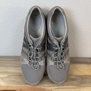 Dansko Athletic Shoes Henriette Gray Suede Mesh Size EU 41 Like New Bungee Laces